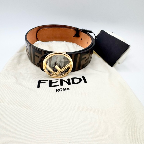 Fendi Accessories - Fendi Zucca Leather Belt - 65/26